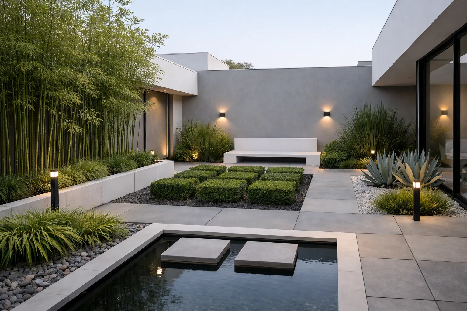 AI landscape generator from photo creating woodland garden